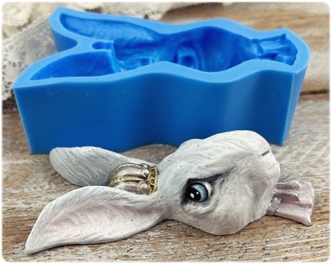 Forma silikonowa Mila Project Głowa zająca w koronie [FMP062]