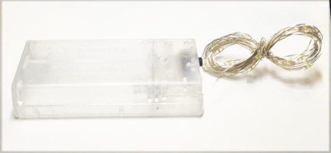 Lampki led 20 na baterie - światło białe zimne