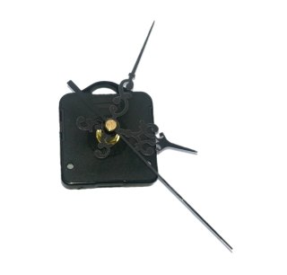 Mechanizm zegarowy płynący cichy + wskazówki ażurowe