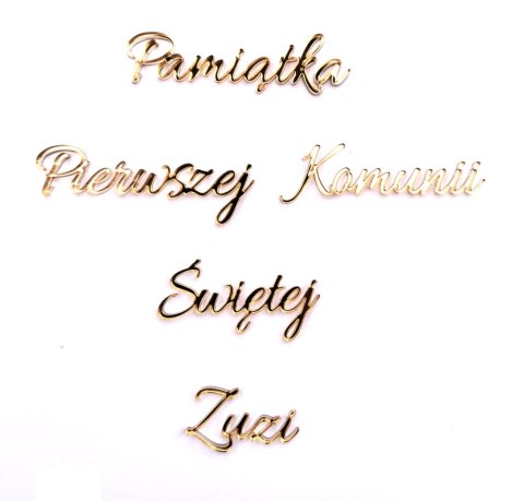 Pamiątka Pierwszej Komunii Świętej + IMIĘ - lustro złote