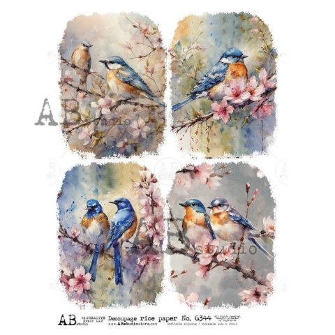 Papier ryżowy decoupage Abstudio A4 AB_6344