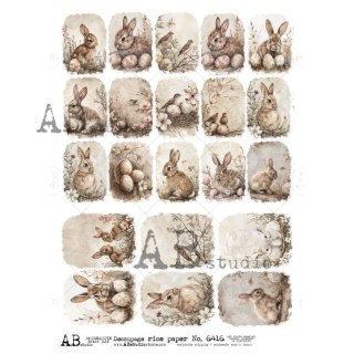 Papier ryżowy decoupage Abstudio A4 AB_6416
