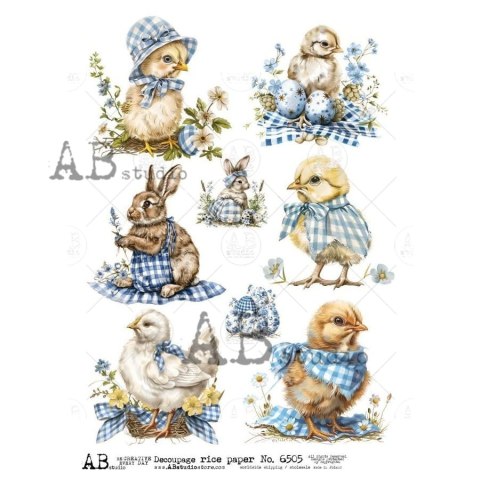 Papier ryżowy decoupage Abstudio A4 AB_6505