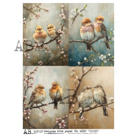 Papier ryżowy decoupage Abstudio A4 AB_6539