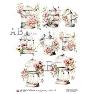 Papier ryżowy decoupage Le Petit Paris no 44 Abstudio A4 LPP0044