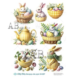 Papier ryżowy decoupage Milky Valley Abstudio A4 ABMV_0565