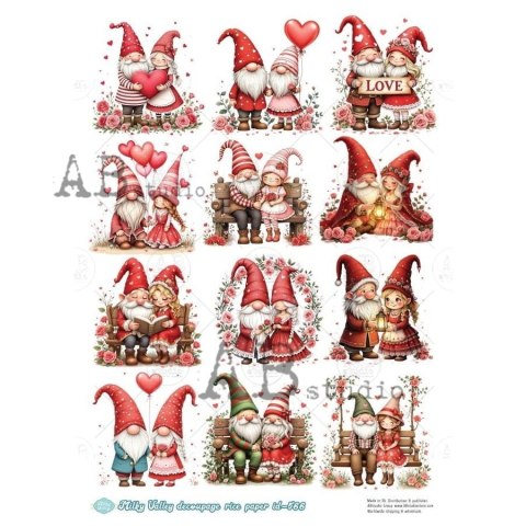 Papier ryżowy decoupage Milky Valley Abstudio A4 ABMV-066