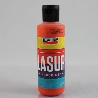 Pentart - Farba lazurowa/bejca - pomarańczowy 80ml