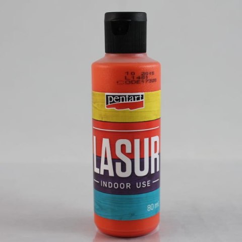 Pentart - Farba lazurowa/bejca - pomarańczowy 80ml