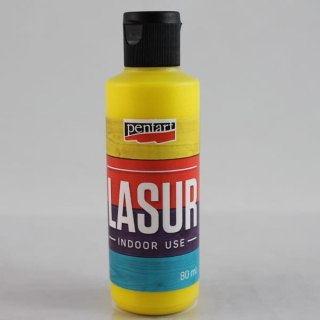 Pentart - Farba lazurowa/bejca - żólty 80ml