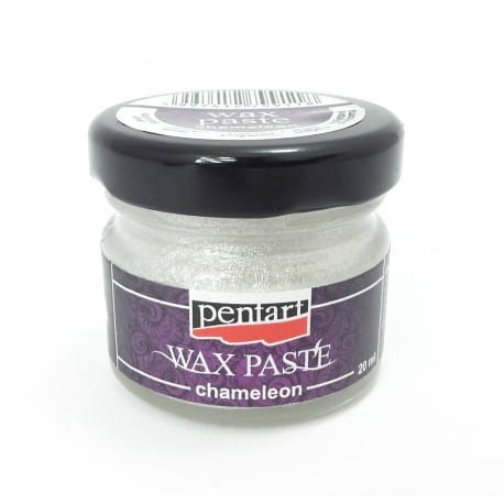 Pentart - Pasta woskowa kameleon 20ml - srebrny połysk (4607)