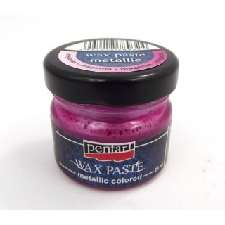 Pentart - Pasta woskowa metaliczna 20ml - magneta (26681)