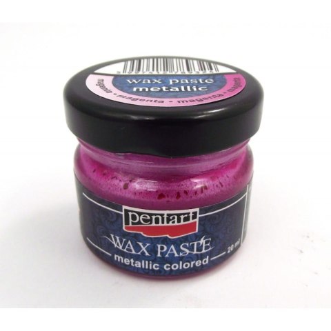 Pentart - Pasta woskowa metaliczna 20ml - magneta (26681)