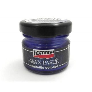 Pentart - Pasta woskowa metaliczna 20ml - niebieska (26683)