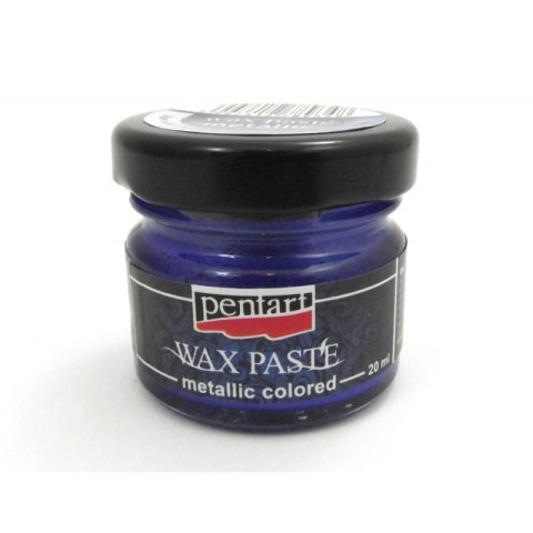Pentart - Pasta woskowa metaliczna 20ml - niebieska (26683)