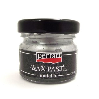 Pentart - Pasta woskowa metaliczna 20ml - srebro(4427)