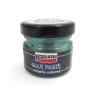 Pentart - Pasta woskowa metaliczna 20ml - turkusowa(26684)
