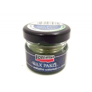 Pentart - Pasta woskowa metaliczna 20ml - zielona (26685)