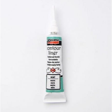 Pentart konturówka 3D błyszcząca - mięta (14116)