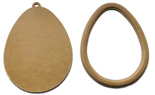 Ramka jajko dwuczęściwa frezowana 16cm MDF