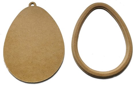Ramka jajko dwuczęściwa frezowana 16cm MDF