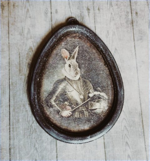 Ramka jajko dwuczęściwa frezowana 16cm MDF