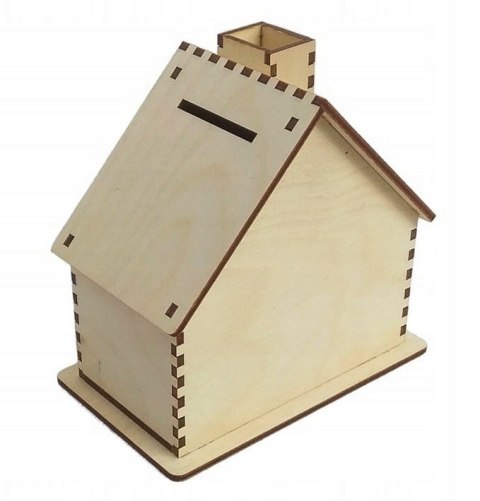 Skarbonka domek duży sklejka