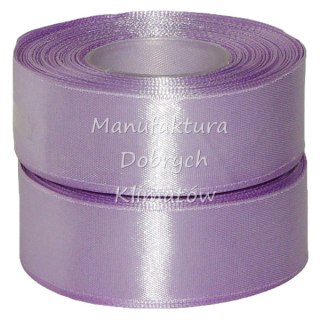 Tasiemka satynowa 140 - jasny fiolet 25mm / 20m