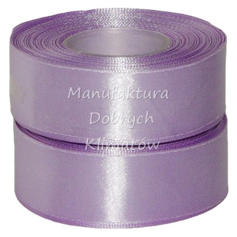 Tasiemka satynowa 140 - jasny fiolet 25mm / 20m