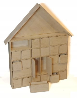 MDK Kalendarz Adwentowy duży - z daszkiem prostym, szufladki 48x56,5x6,4cm
