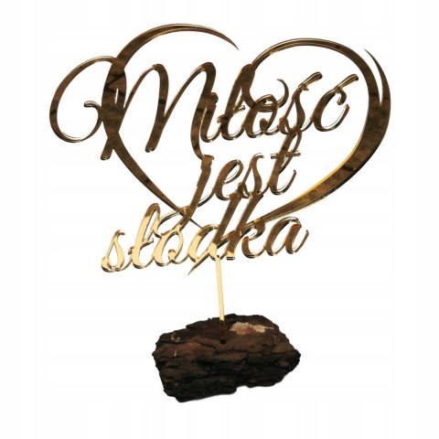 MDK Topper Miłość jest Słodka lustro 16cm (759)