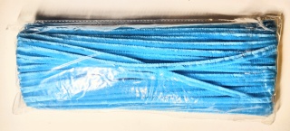 Druciki kreatywne - wyciory CHENILLE rozm,8mm 30cm/100szt - kolor Niebieski 24