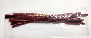 Druciki kreatywne - wyciory CHENILLE rozm,8mm 30cm/10szt - kolor Jasny brąz 49