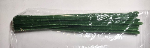 Druciki kreatywne - wyciory CHENILLE rozm,8mm 30cm/10szt - kolor Trawiasty 45