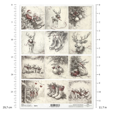 ITD Papier ryżowy do decoupage A4 R 2671
