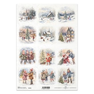 ITD Papier ryżowy do decoupage A4 R 2430