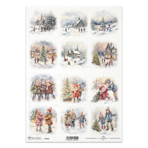 ITD Papier ryżowy do decoupage A4 R 2430