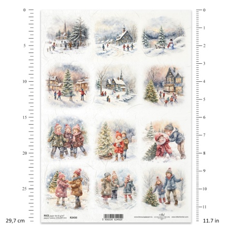 ITD Papier ryżowy do decoupage A4 R 2430