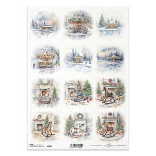 ITD Papier ryżowy do decoupage A4 R 2427