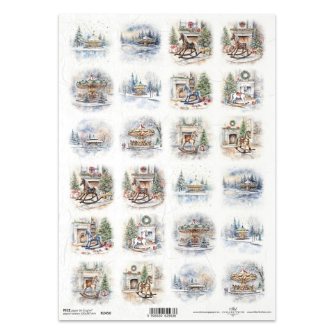 ITD Papier ryżowy do decoupage A4 R 2450