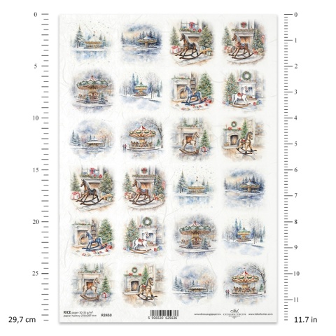 ITD Papier ryżowy do decoupage A4 R 2450