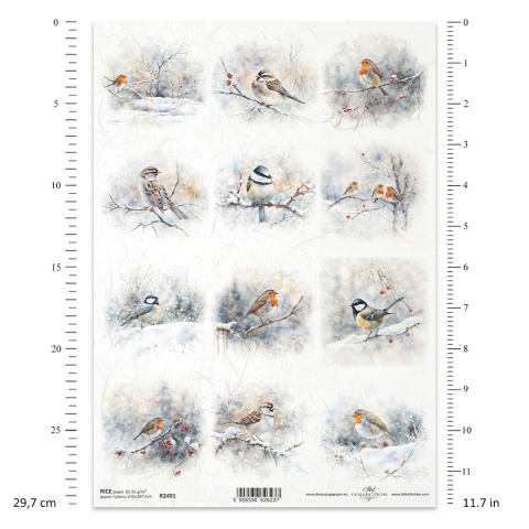 ITD Papier ryżowy do decoupage A4 R 2491