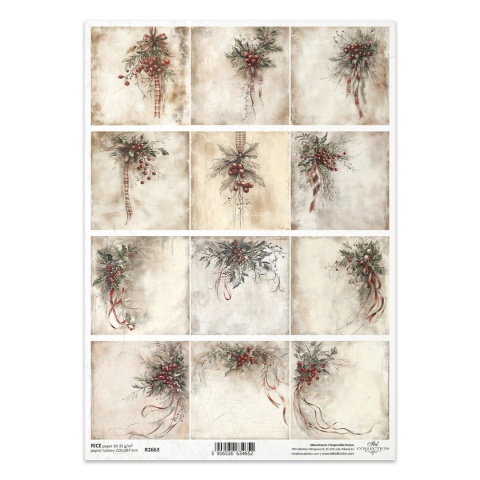 ITD Papier ryżowy do decoupage A4 R 2663