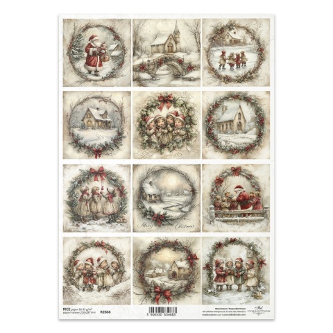 ITD Papier ryżowy do decoupage A4 R 2666