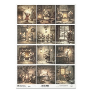ITD Papier ryżowy do decoupage A4 R 2667