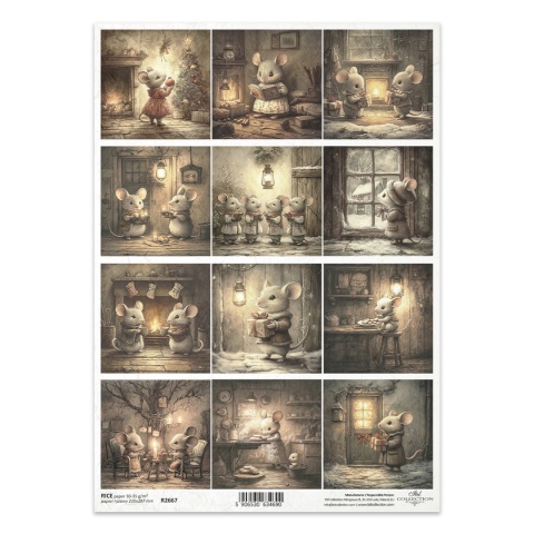 ITD Papier ryżowy do decoupage A4 R 2667