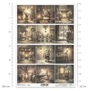 ITD Papier ryżowy do decoupage A4 R 2667