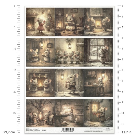 ITD Papier ryżowy do decoupage A4 R 2667