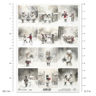 ITD Papier ryżowy do decoupage A4 R 2684