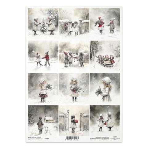 ITD Papier ryżowy do decoupage A4 R 2684